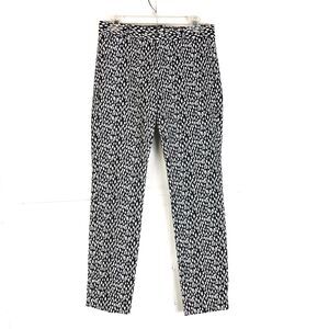 BANANA REPUBLIC Black White Polka Dot Dress Pants Slim Leg Size 2
